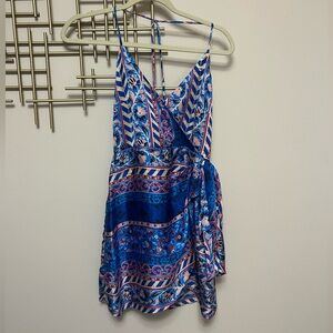 Blue Floral Women's Dress - Zara Small